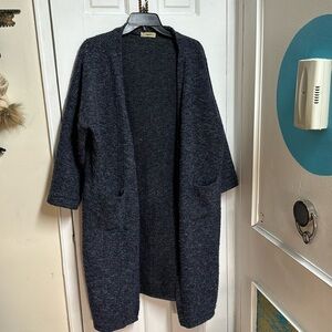 World Market Women’s Steel Blue Open Front Knit Cardigan Sweater One Size